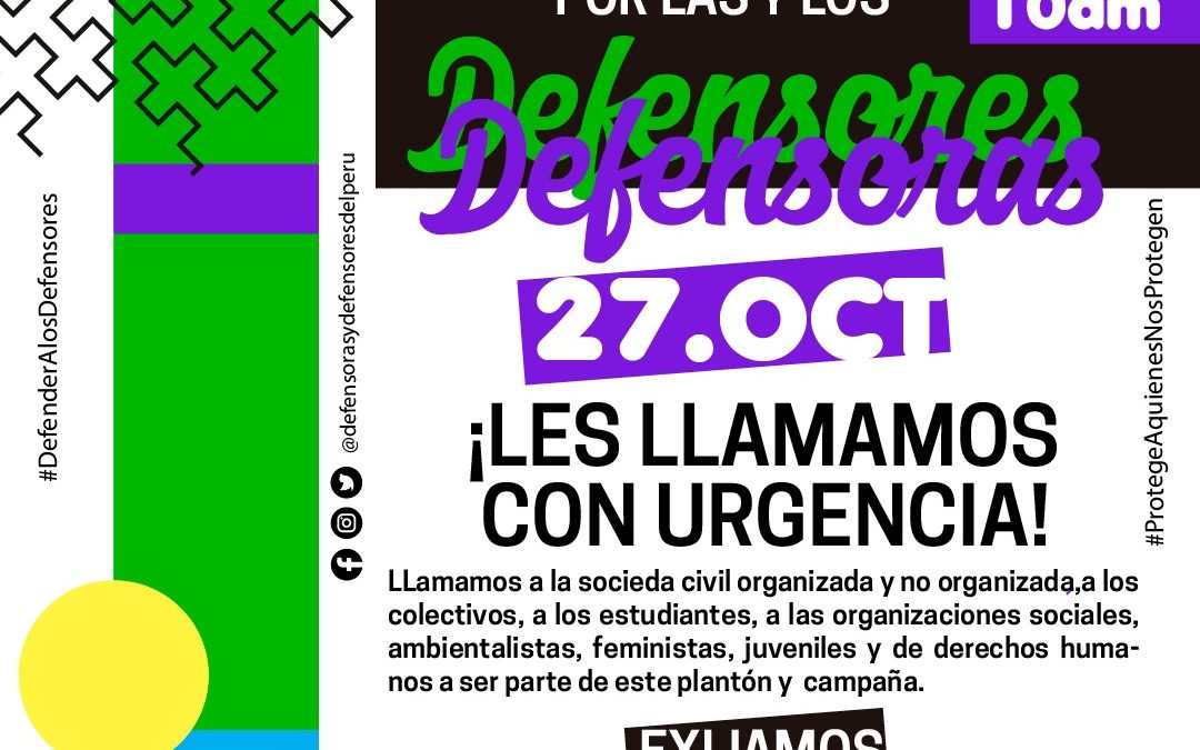 Defensores del Medio Ambiente Denuncian Violencia extrema en sus Regiones y convocan MOVILIZACIÓN